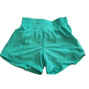 Lululemon Speed Up Shorts Low-Rise 2.5" Teal Blue Running Athletic Women Size 4